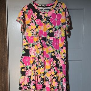 Crown & Ivy Floral Womens Dress - Pink, Yellow, Black
